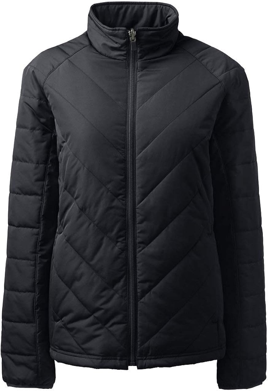Lands' End Womens Insulated Jacket Black Regular Small