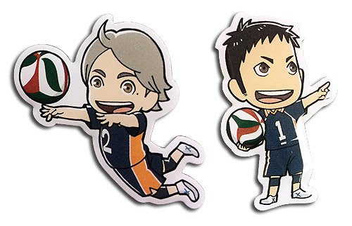 Haikyuu!!: Sawamura Daichi & Sugawara Koshi Pins Set of Two