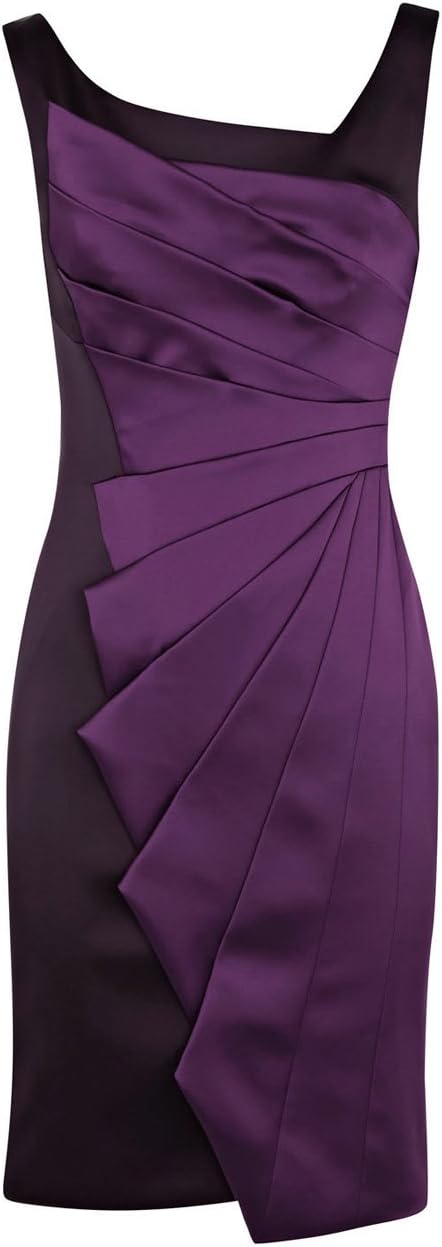 Purple Satin Wiggle Dress DL025