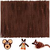 Iooleem 200pcs Brown Pipe Cleaners, Chenille