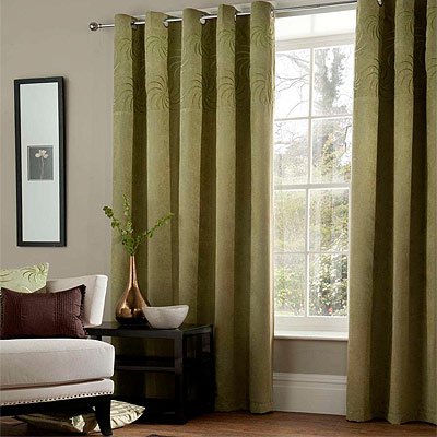 Catherine Lansfield Living Design Faux Suede Swirl Eyelet Curtains