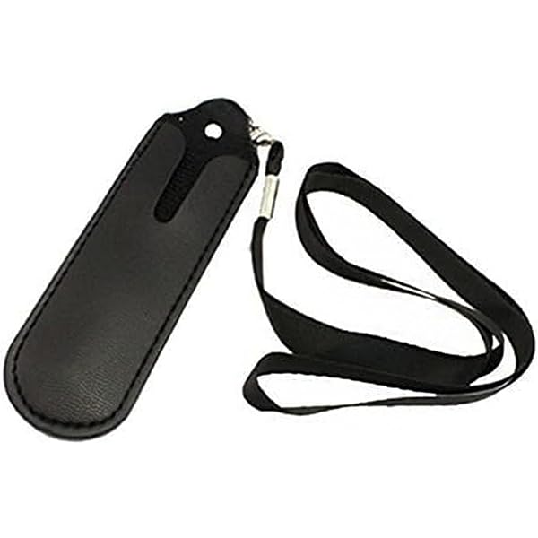 4 Stück PU Leder Lanyard Hüllen – Schwarz, Für Stifte, MP3-Recorder, Ausweise, Mit Umhängeband