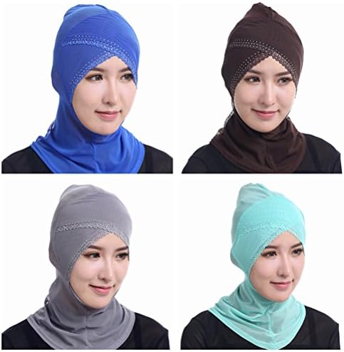 Hijab Undercap Neck Cover 4pcs Underscarf Women Hijab Cap Bonnet Under Scarf Ninja Hijab