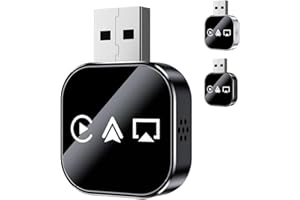 DAXOTU Screen Mirroring Adapter for Car, 2026 Upgrade 3 in 1 Screen Mirror iOS Phone, Wired to Wireless Carplay Adapter for iPhone/Apple/Android Link Bluetooth Auto Connect Portable Movies(#A-for iPhone)