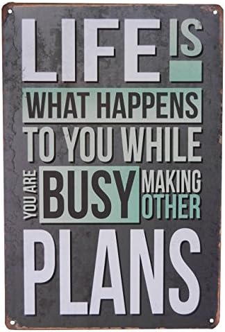 Life Plans Funny Tin Sign Bar Pub Garage Diner Cafe Home Wall Decor Home Decor Art Poster Retro Vintage