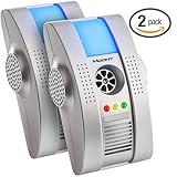 Hoont 2 Pack Plug-in Electronic Total Pest Eliminator + Night Light - Eradicates Insects and Rodents