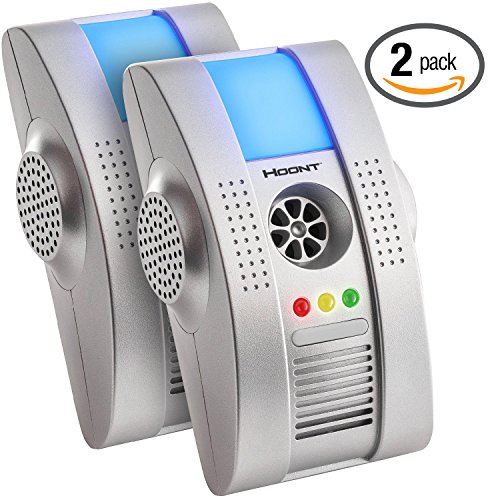 Hoont 2 Pack Plug-in Electronic Total Pest Eliminator + Night Light - Eradicates Insects and Rodents