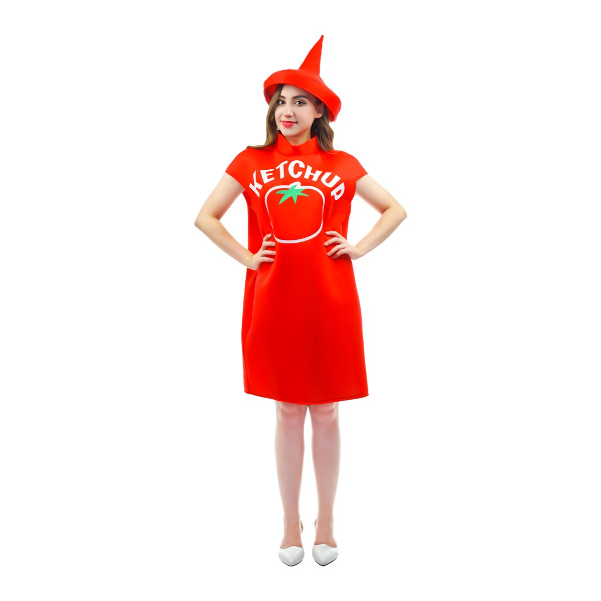 SEA HARE Women's Tomato Ketchup Funny Food Costume