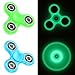 Fidget Spinner 6 Pack | Multi-Colored LED, 2 Glow-in-The-Dark, American Flag, Black White Premium Stress Reducer Tri-Spinner for July 4th Party Favor, School Classroom Reward