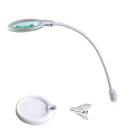 Lumeno 6803 Lupenleuchte LED Klemmleuchte mit 30 SMD-LEDs, 4 Watt, 300 Lumen Ideal für z.B. Kosmetiksalons, Arztpraxen, Hobby