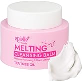 Epielle Melting Cleansing Balm Oil Cleanser - Tea Tree Oil Makeup Remover for Face, Gentle Deep Pore Cleanser, Waterproof Mascara Remover, Sensitive Skin Safe, 1.05oz