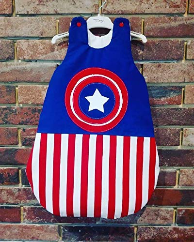 Gigoteuse Bebe Taille 0 A 6 Mois Fait Main Idee Cadeau De Naissance Theme Captain America Linge De Lit Produits Handmade Bhattbros Com