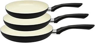 M+K by ELO Meine Küche by ELO 78203 3 teilig Pfannenset, Aluminium, schwarz, 0 cm, 3-Einheiten