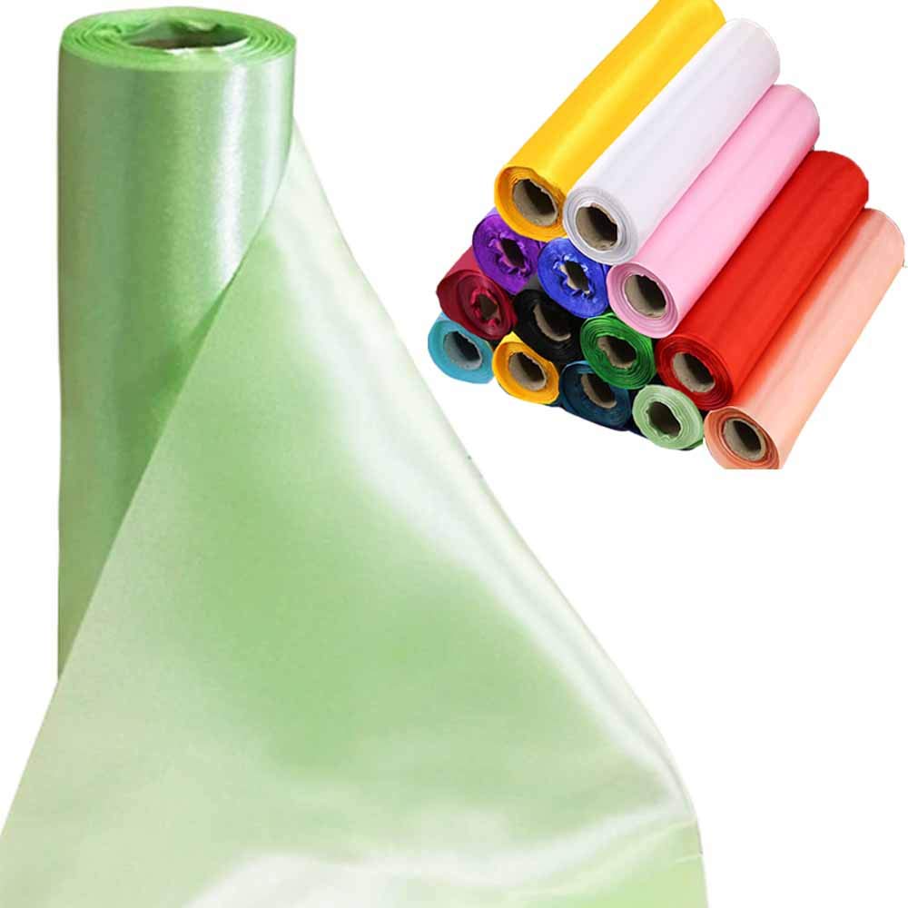 Time to Sparkle 29cmx20m (Mint Green) Satin Roll Sash Fabric Chair Cover Bows Table Runner Sashes Swags for Wedding Party