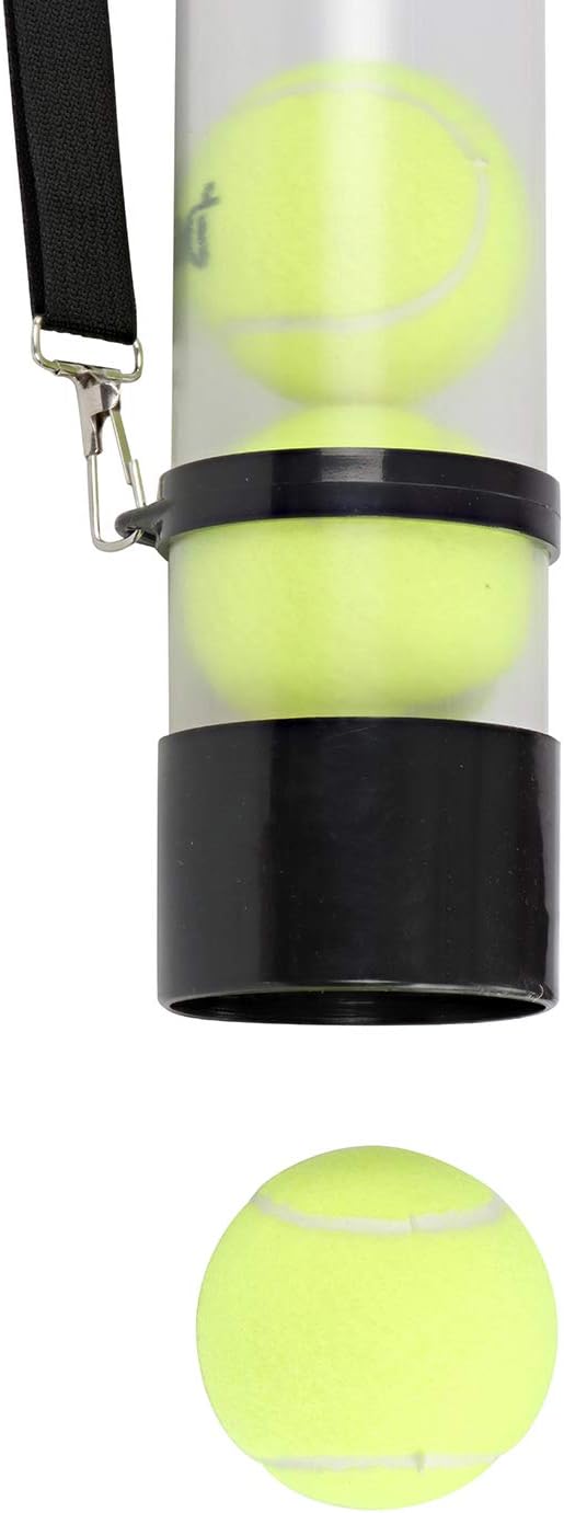 Get Out! Tennis Ball Hopper Tube for 16 Balls - Tennis Ball Pickup Collector Sports Ball Retriever Carrier - 40in, Black : Sports & Outdoors