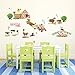 DECOWALL DWL-1407N Pony Club and Farm Animals Kids Wall Stickers Wall Decals Peel and Stick Removable Wall Stickers for Kids Nursery Bedroom Living Room Decor