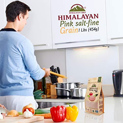 Himalayan Chef Pink Himalayan Salt, Fine Grain - 1 lbs (1 Pound Bag) - Image 6