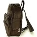 Leather Backpack Purse Mid Size & Convertible into single strap sling Bag or Backpack wearing Multiple Organizer Pockets Dark Brown