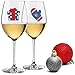Christmas Wine Glass Drink Markers - Wine Charms Alternative - 18 Static Cling Reusable Stickers (Christmas)