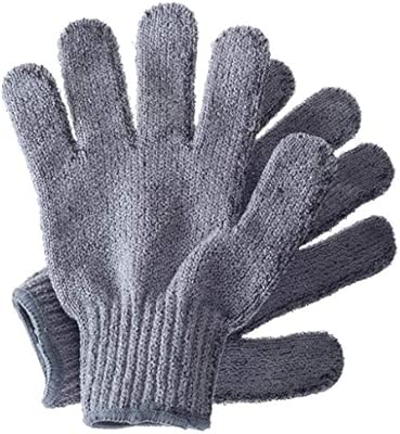 Exfoliating Wash Gloves Bamboo Exfoliator Mitt Bath Shower Scrub