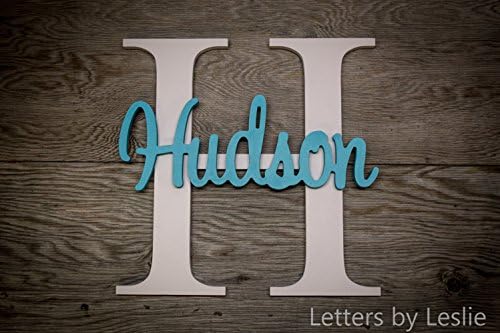 LARGE Nursery Name Sign Capital Letter Baby Name Plaque Personalized Nursery Baby Name Wall Hanging Nursery Wooden Wall Art