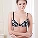 Shitagi New Underwear Women Fshion Black Printing Flower Bra (34B)