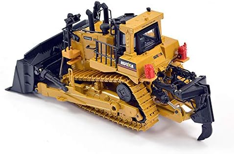 Huina 1/50 Diecast Bulldozer Earthmover Static Model, Yellow, 105mm (W) x 192mm (L) x 101mm (H) - Image 5