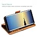 ProCase Galaxy Note 8 Genuine Leather Case, Vintage Wallet Folding Flip Case with Kickstand Card Slots Magnetic Closure Protective Cover for Galaxy Note8 -Brown