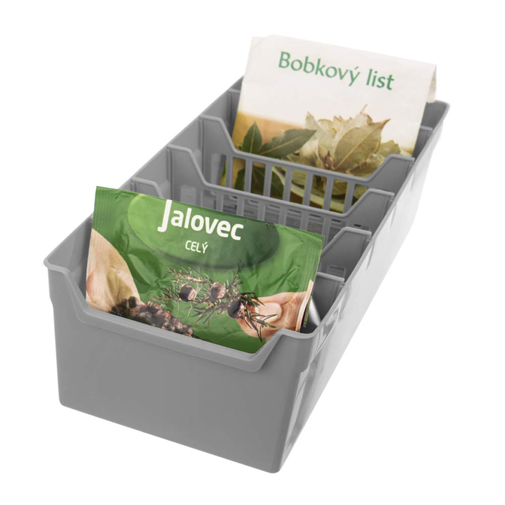 Grey Spice Organiser for Drawer - Spice Container Box