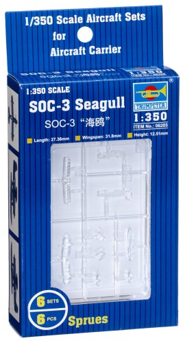 Trumpeter 1/350 SOC3 Seagull Scout Aircraft Set for Warships (6-Box)