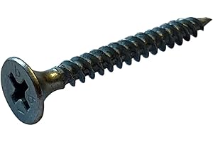 6-18X1 1/4 Phillips Bugle Head Fine Thread Drywall Screw Sharp Point Zinc (Pack of 100)