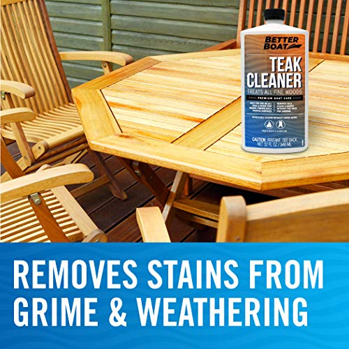 Better Boat Teak Cleaner for Teak and Other Fine Woods Boats Cleaning
