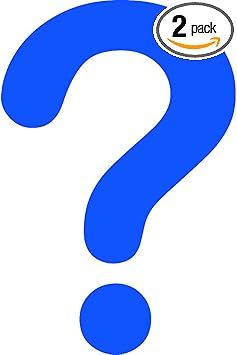 Amazon Com Angdest Question Mark Silhouette Azure Blue Set Of