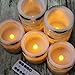 Pandaing Set of 5 Pillar Birch Bark Effect Flameless LED Candles with 10-key Remote Control and 2 4 6 or 8 Hours Timer Function