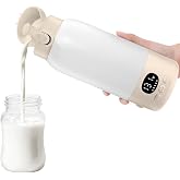 Portable Milk Warmer for Travel, 45W Fast Charging Bottle Warmer 17oz | Large Capacity, Fast Heating Breast Milk Warmer, Long Battery Life, Precise Temp Control