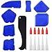 WXJ13 Sealant Tool Silicone Tool Kit 18 Pieces Caulking Tool Kit (Black, White, Blue,Red)