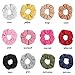 Whaline 12 Colors Hair Scrunchies Knit Elastic Hair Bobbles Hair Scrunchy Soft Ponytail Holder Hair Bands for Adults