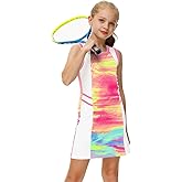AOBUTE Girls Tennis Outfit 2 Piece Set Sportswear Tank Dress and Shorts 4-12Y