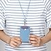 Leather ID Card Holder (Navy)