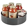 mDesign Lazy Susan Turntable Condiment Holder – Plastic Revolving Condiments and Spice Rack – Kitchen Storage Unit for…