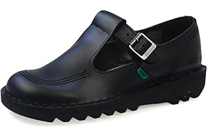 Kickers Infant Girl's Kick T Bar Black School Shoes