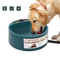 Dayloveme Electric Heated Pet Dog Bowl Outdoor Heating Water Bowl for Small Large Dogs US