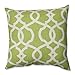 Pillow Perfect Indoor/Lattice Damask Leaf Throw Pillow, 16.5-inch, Green