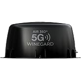 Winegard Air 360+ 5G AR2-5G1 Outdoor RV TV, 5G and WiFi Antenna - Black | 55 Mile HDTV Range, Omnidirectional, Amplified, 5G &amp; WiFi Capable (Requires Gateway 5G router), Outdoor-Rated, RV Use