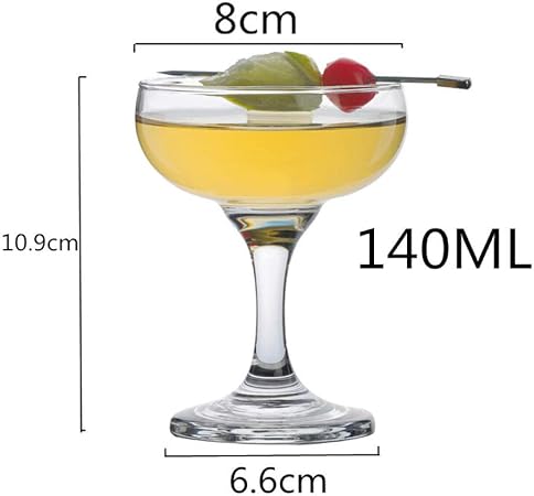 Yuanxuemei Verres A Cocktail Coupe A Cocktail En Verre De Champagne 140ml Robuste Et De Bonne Qualite Reutilisable Convient Pour Les Reunions De Famille Fete D Anniversaire Garden Party Set De No L Amazon Fr Cuisine