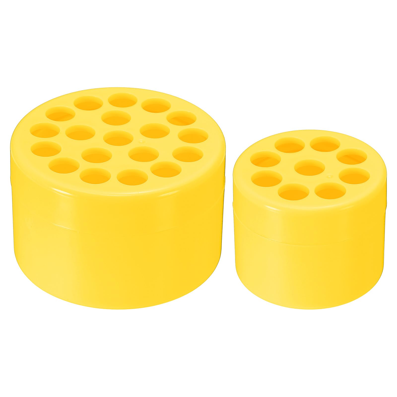 PATIKIL Spiral Flower Stem Holder, 2 Pcs Spiral Stem Holder Small & Large Spiral Ikebana Stem Holder for DIY Flower Vases Decoration, Yellow