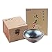Yan Hou Tang Song Dynasty Style JianZhan Tenmoku Teacup Japanese Ceremonial Matcha Tea Bowl Blue - 80ml 2.8oz Lotus Pattern Lantern Hat Chinese Handcrafts Designer Celebration Gift