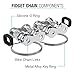 GOALANY Fidget Toy Flippy Chain Prime Focus Toys [Alloy Interlock Ring Style] Anti-anxiety Roll & Spinner KeyChain Stress Reliever For Kids Students Adults - Great for ADD, ADHD and Autism