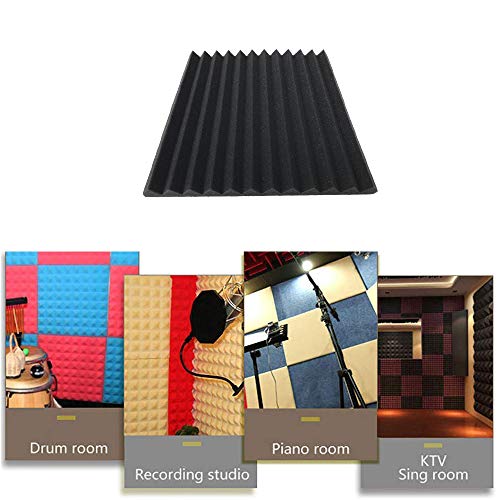 6 Stück 12 x Rillen Akustik Schalldämmung Akustikschaumplatten Schallschutz Platten Schalldichte Polsterung Keilfliesen… – Bild 5
