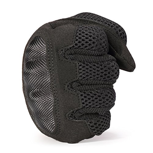 JIUSY Military Shooting Hard Knuckle Tactical Gloves for Airsoft Paintball Motorcycle Cycling Riding Hunting Hiking Army Combat Touch Screen Full Finger Gloves Size Black X-Large B20 - Thumbnail 4